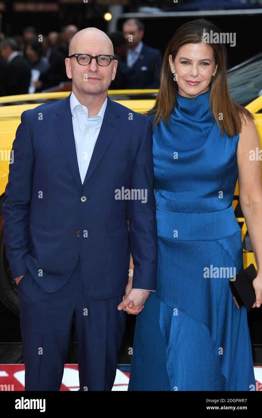 Producer Steven Soderbergh and Jules Asner attending the Logan Lucky UK
