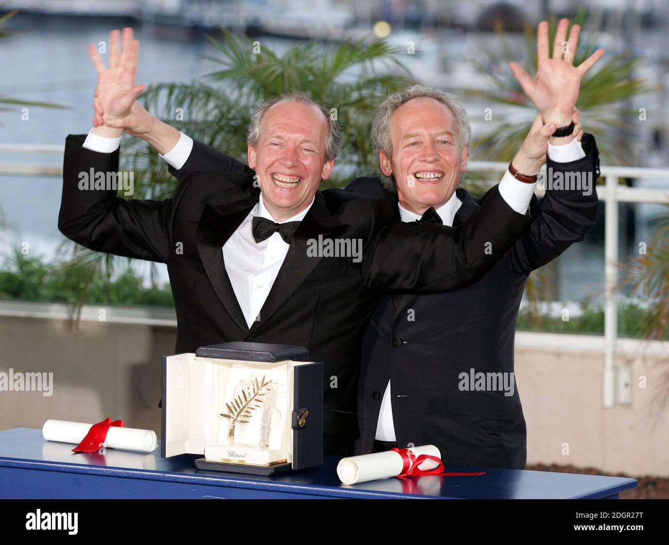 Luc Dardenne and Jean Pierre Dardenne, Winners of Palme d'Or Award for  "L'Enfant" at