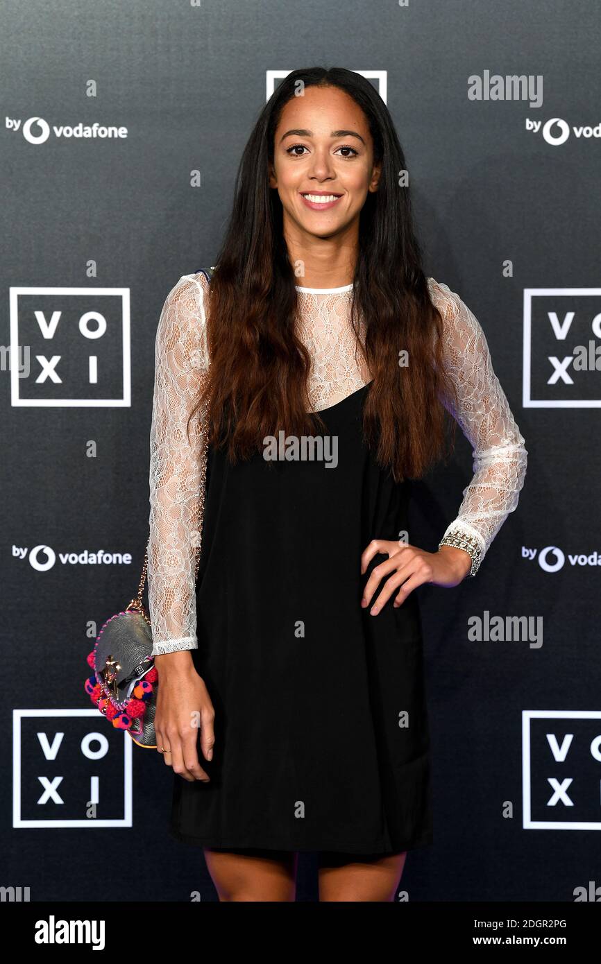 Katarina Johnson-Thompson attending the VOXI launch at Brick Lane Yard