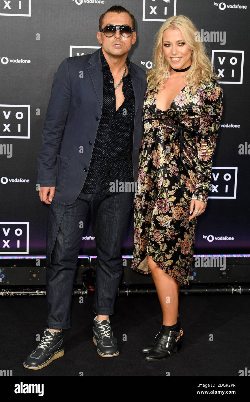 Paul Danan and Amelia Lily attending the VOXI launch at Brick Lane Yard