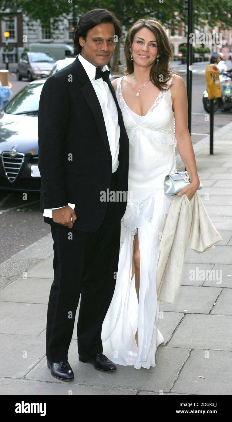 Liz Hurley and Arun Nayer arriving at the dinner and fashion show in