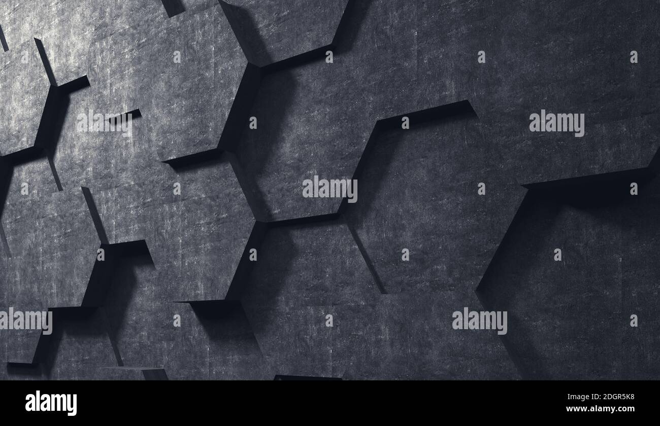 Abstract hexagon pattern as background - 3D Illustration Stock Photo ...