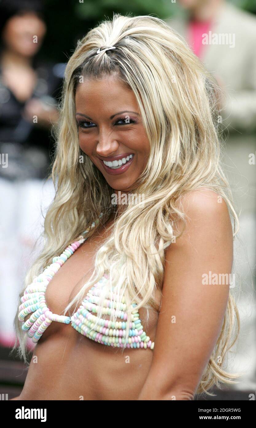 Jodie marsh wears candy bra g string announces some shortlisted products  hi-res stock photography and images - Alamy