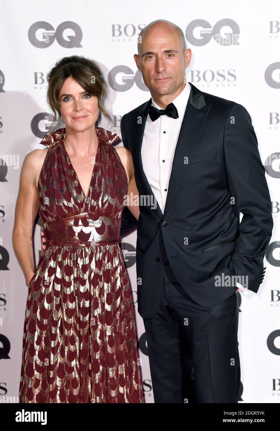 Mark Strong and wife Liza Marshall attending the GQ Men of the Year Awards 2017 held at the Tate Modern, London. Picture credit should read: Doug Peters/Empics Entertainment Stock Photo