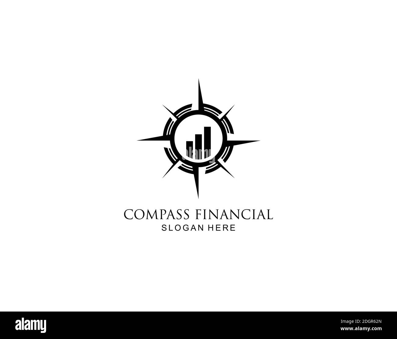 Symbol Icon Compass Financial Logo Design inspiration Stock Vector