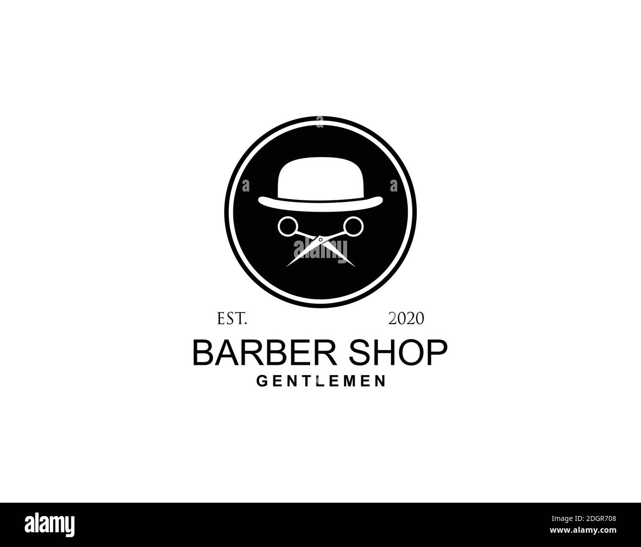 symbol  barber shop logo icon design inspiration Stock Vector