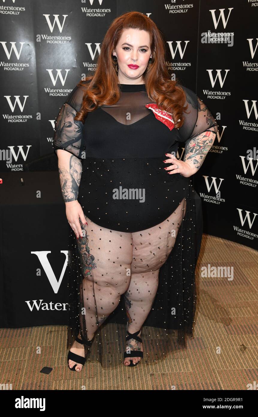 Plus Size Model Tess Holliday signs copies of her new book, Not So Subtle Art of A Fat Girl at Stock Photo - Alamy