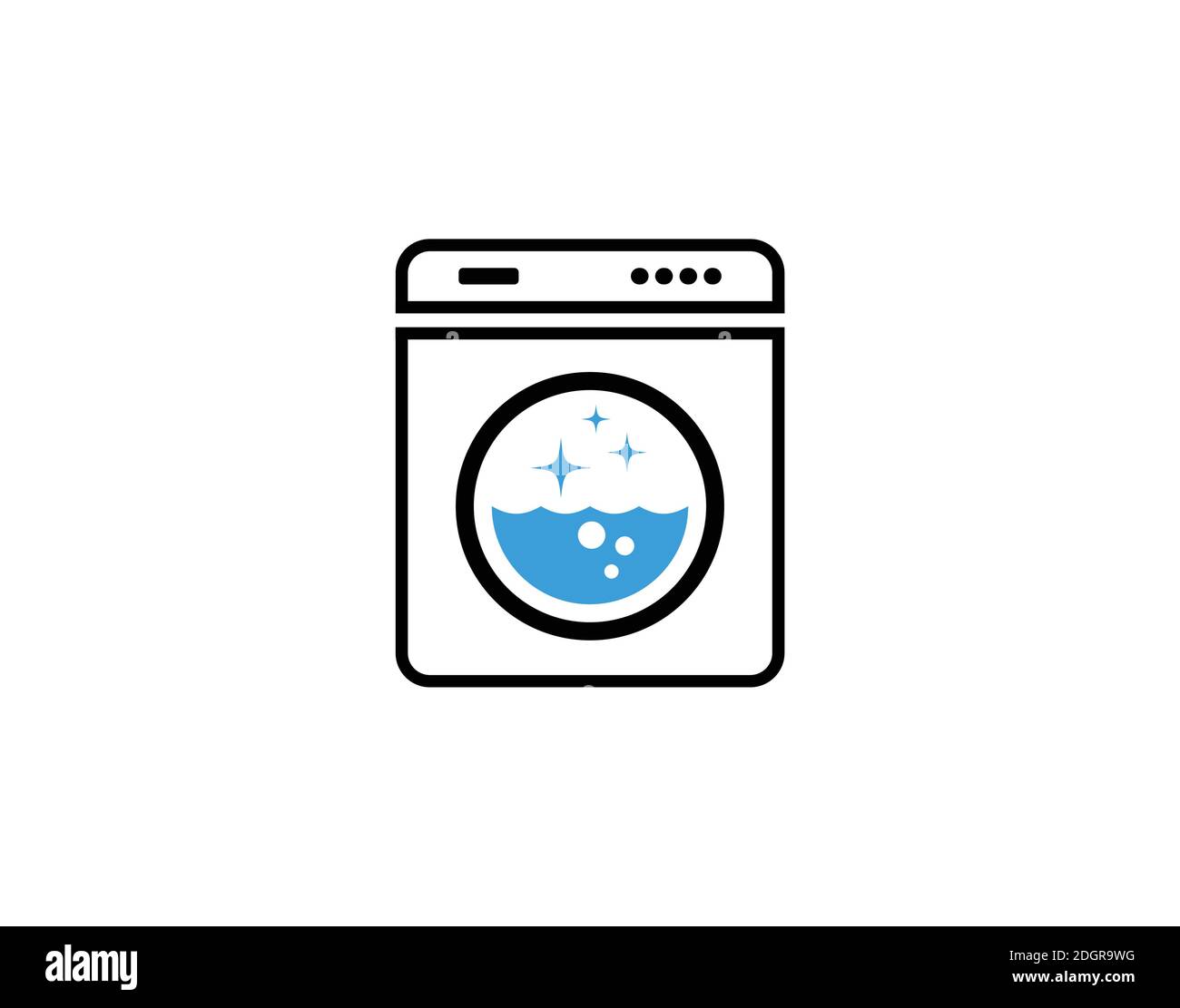 Washing machine logo symbol design inspiration Stock Vector