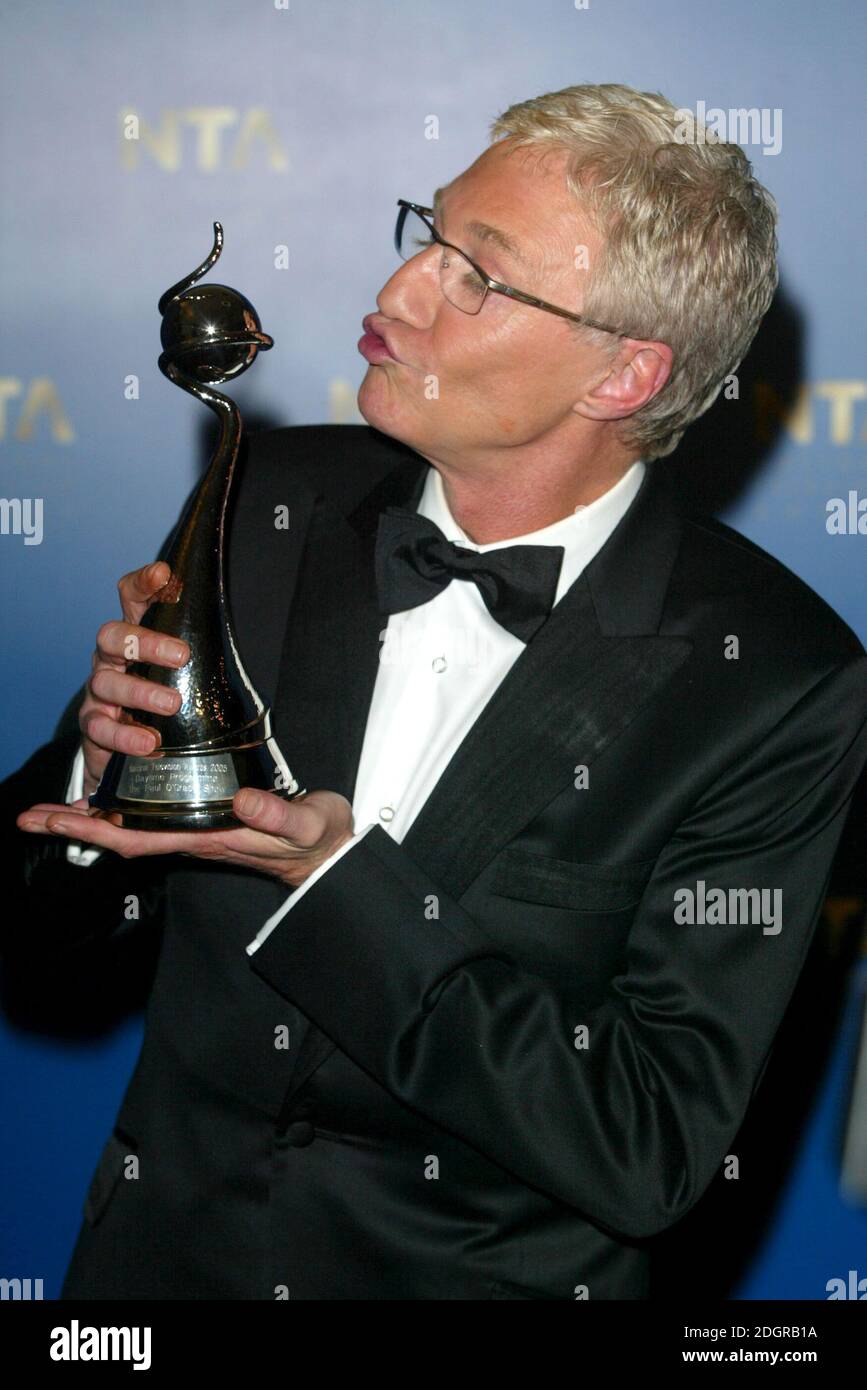 Paul O'Grady in the press room for the National Television Awards, at the Royal Albert Hall, London. Doug Peters/allactiondigital.com  Stock Photo