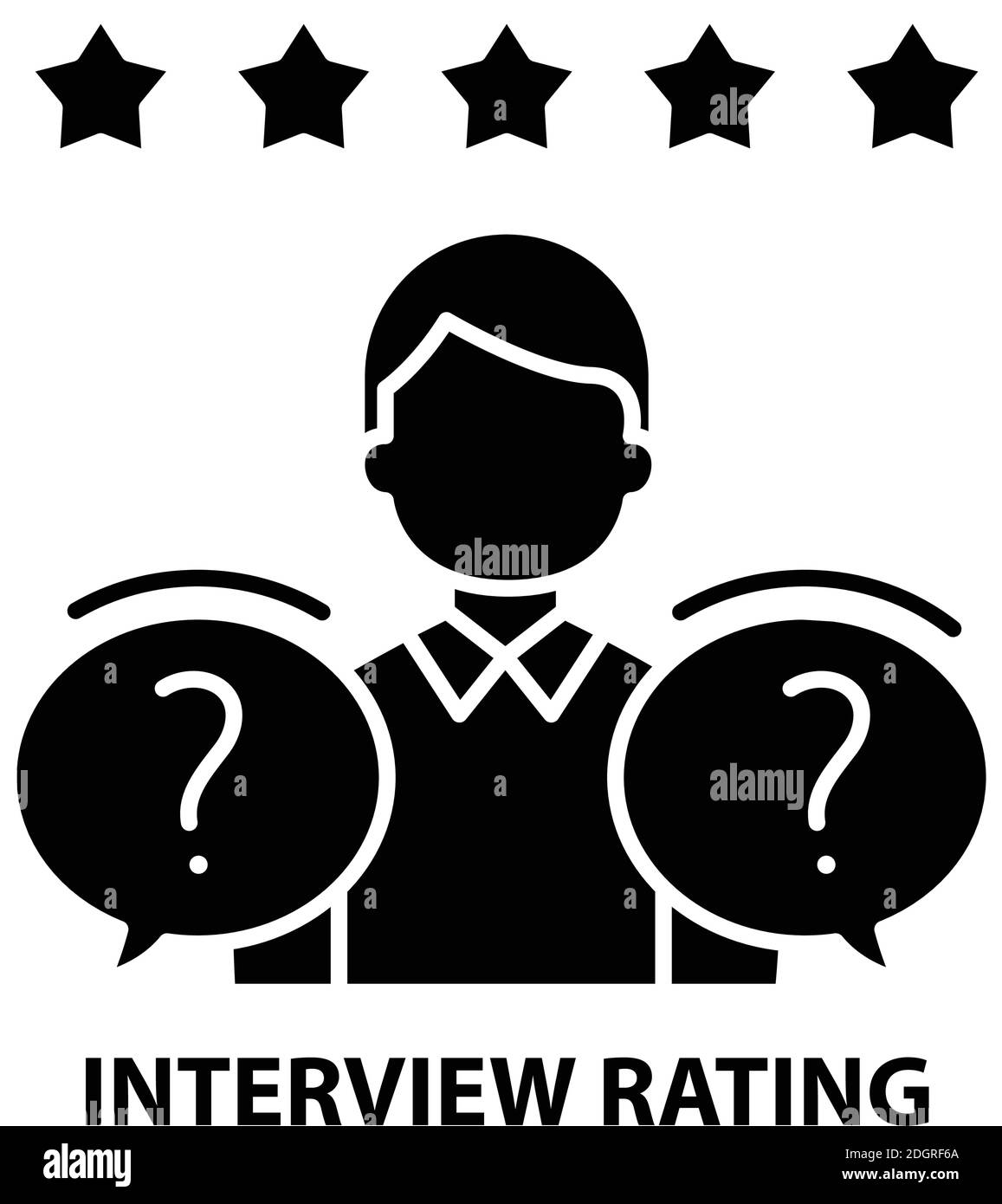 Woman job interview illustration Black and White Stock Photos & Images ...