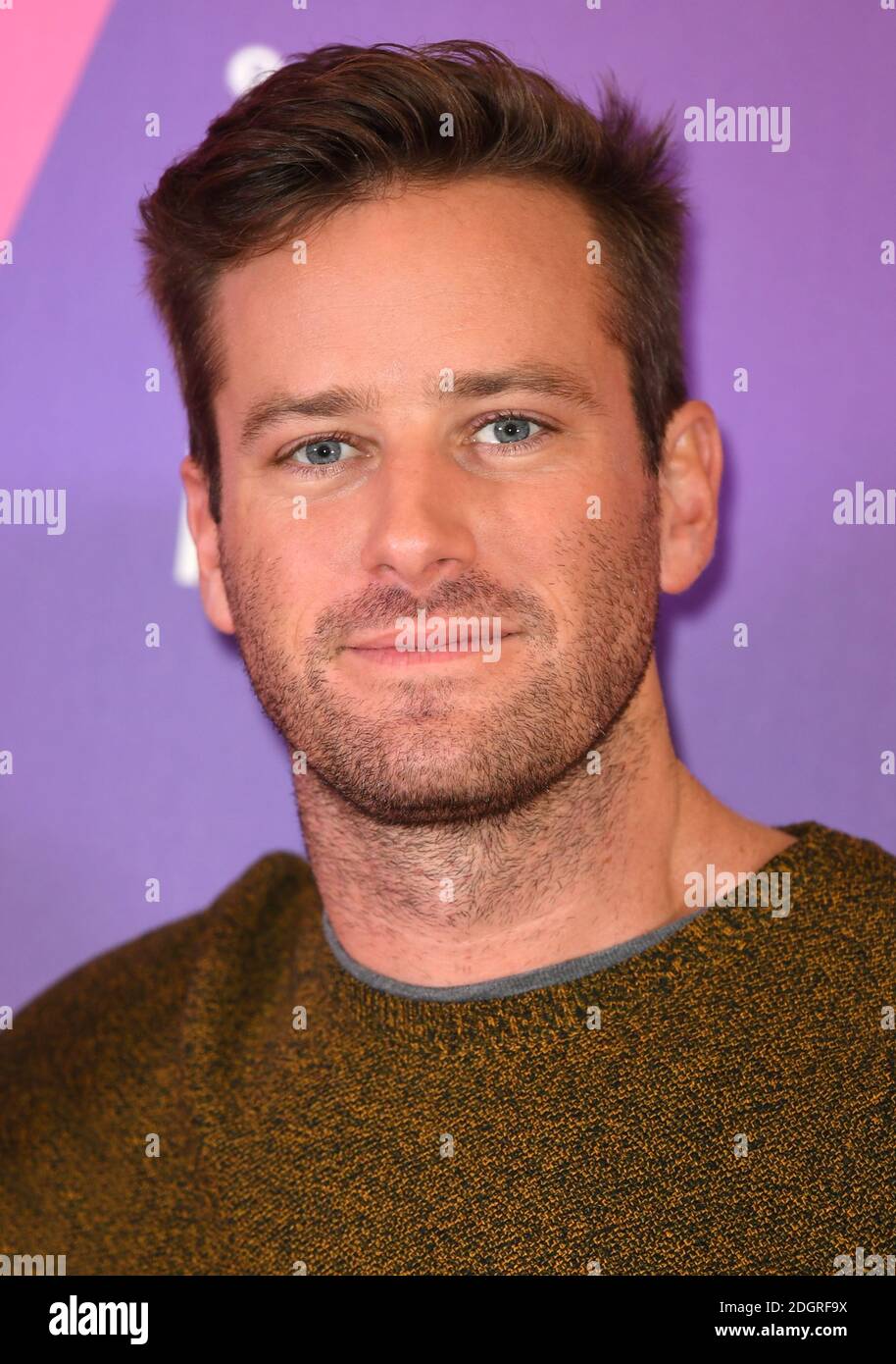 Armie Hammer attending the Call Me By Your Name Photocall, the May Fair  Hotel, part of the BFI London Film Festival,, London. Photo credit should  read: Doug Peters/EMPICS Entertainment Stock Photo -