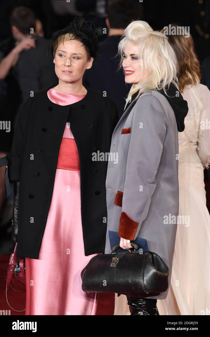 Roisin Murphy and Pam Hogg attending the Murder On The Orient Express World Premiere at Royal Albert Hall, London. Picture date Thursday 2 November 2017. Picture credit should read: Doug Peters/Empics Entertainment Stock Photo