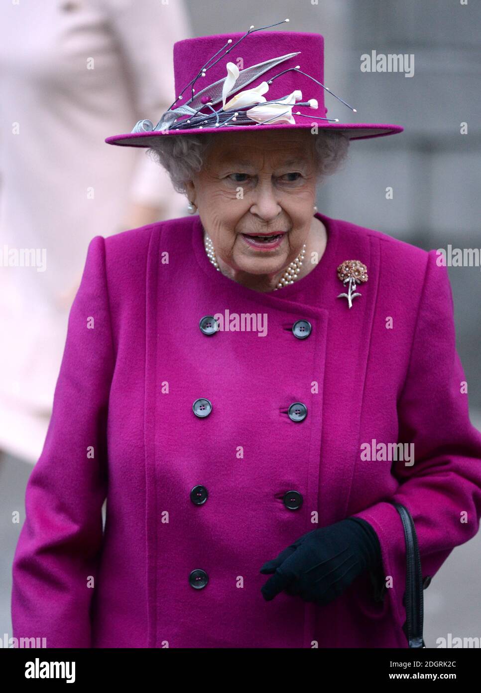 Queen Elizabeth II attends the reopening of The Sir Joseph Hotung Gallery at the British Museum, London. Picture credit should read: Doug Peters/EMPICS Entertainment Stock Photo