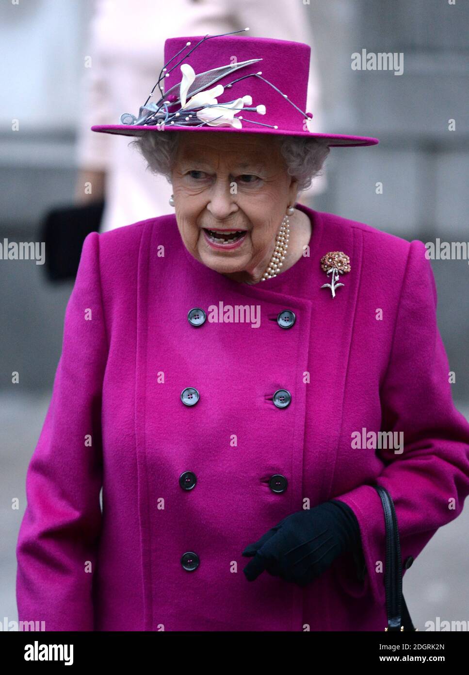 Queen Elizabeth II attends the reopening of The Sir Joseph Hotung Gallery at the British Museum, London. Picture credit should read: Doug Peters/EMPICS Entertainment Stock Photo