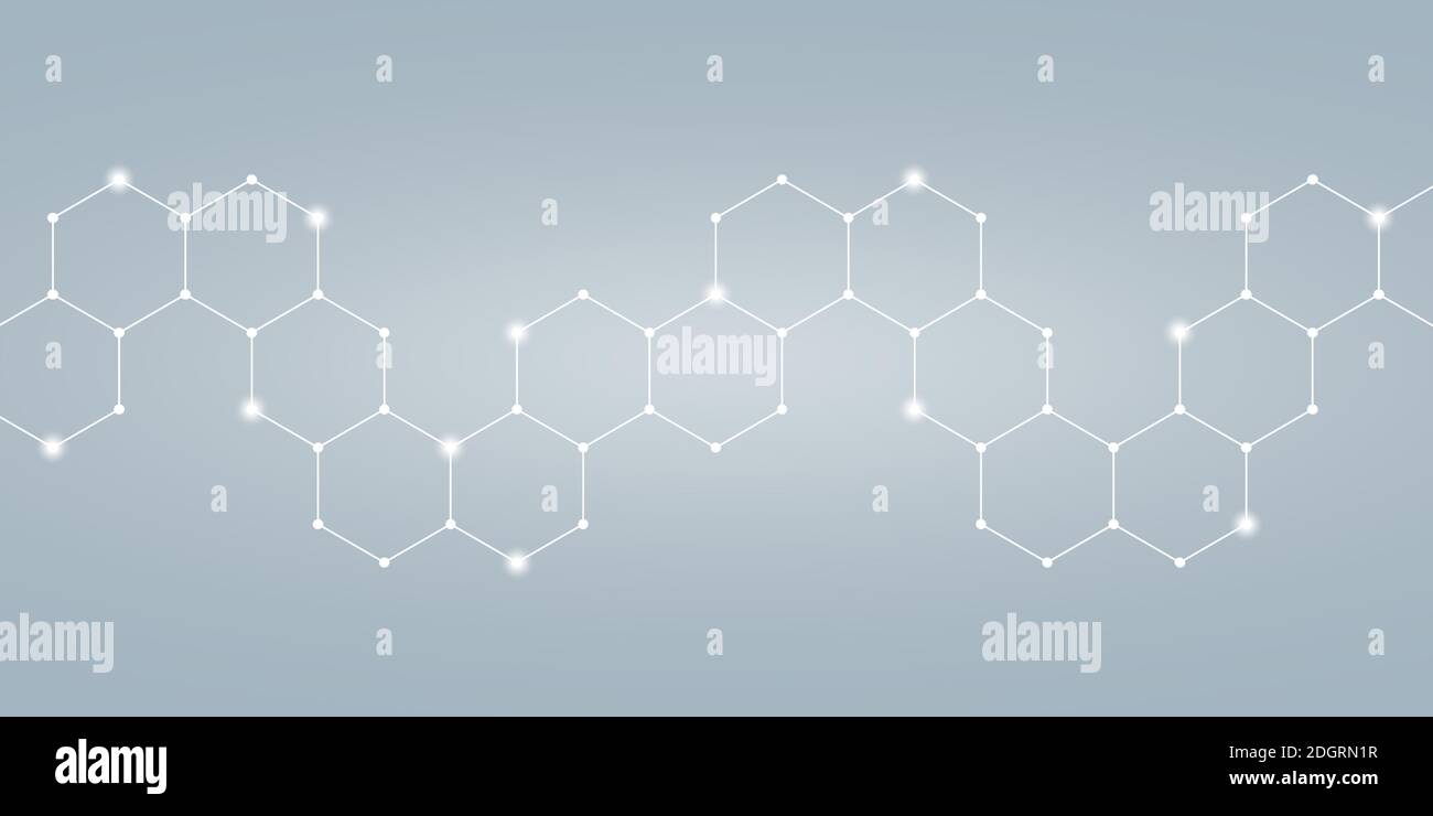 Hexagonal pattern with technical structure - Illustration Stock Photo