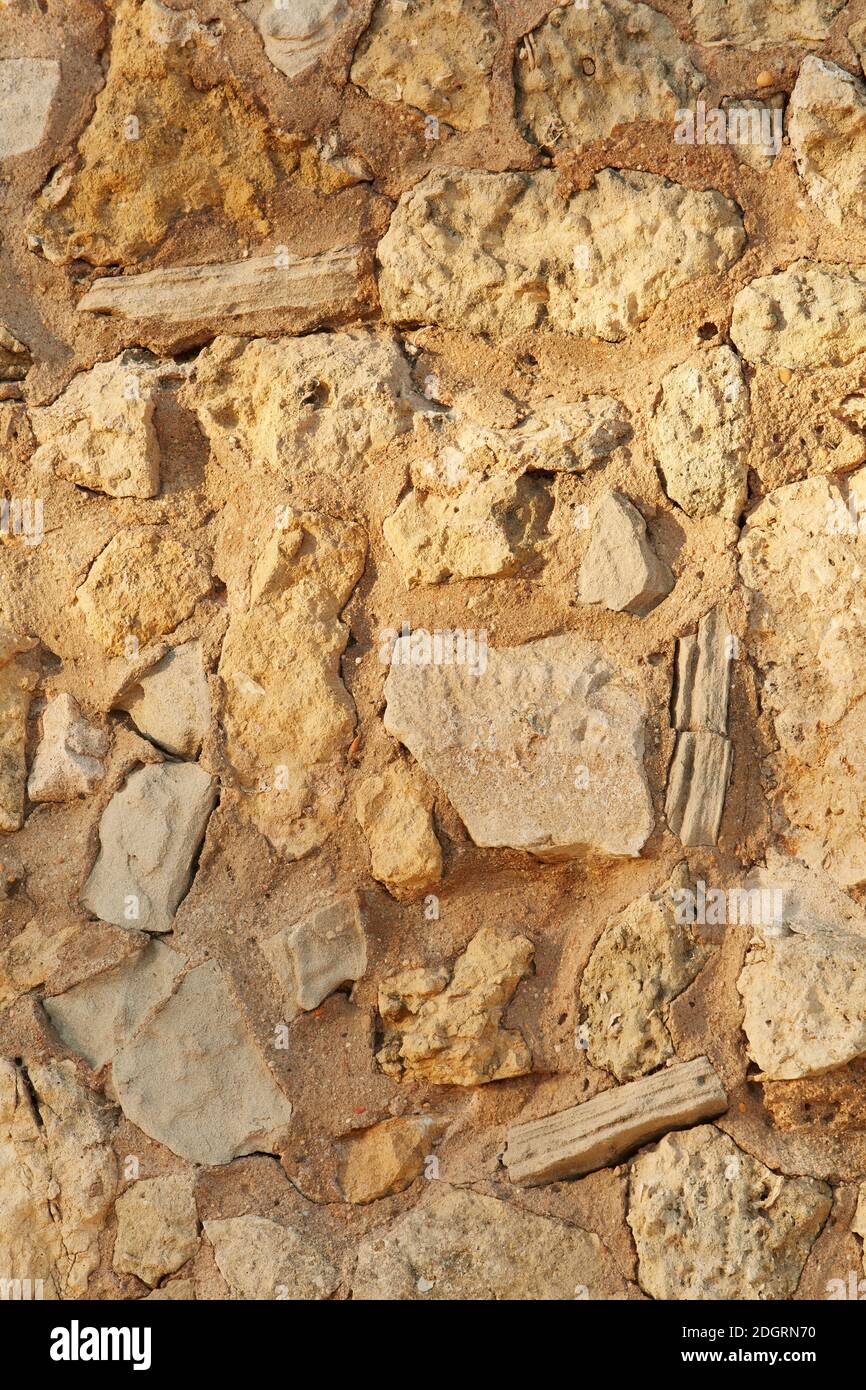 Detail of the Lagos Fort walls, Lagos, Algarve, Portugal Stock Photo