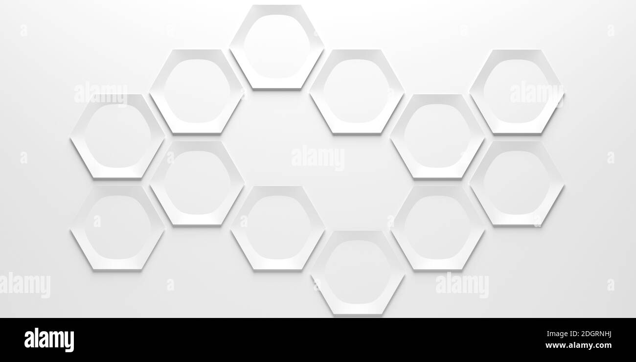 Hexagonal pattern with technical structure - Illustration Stock Photo