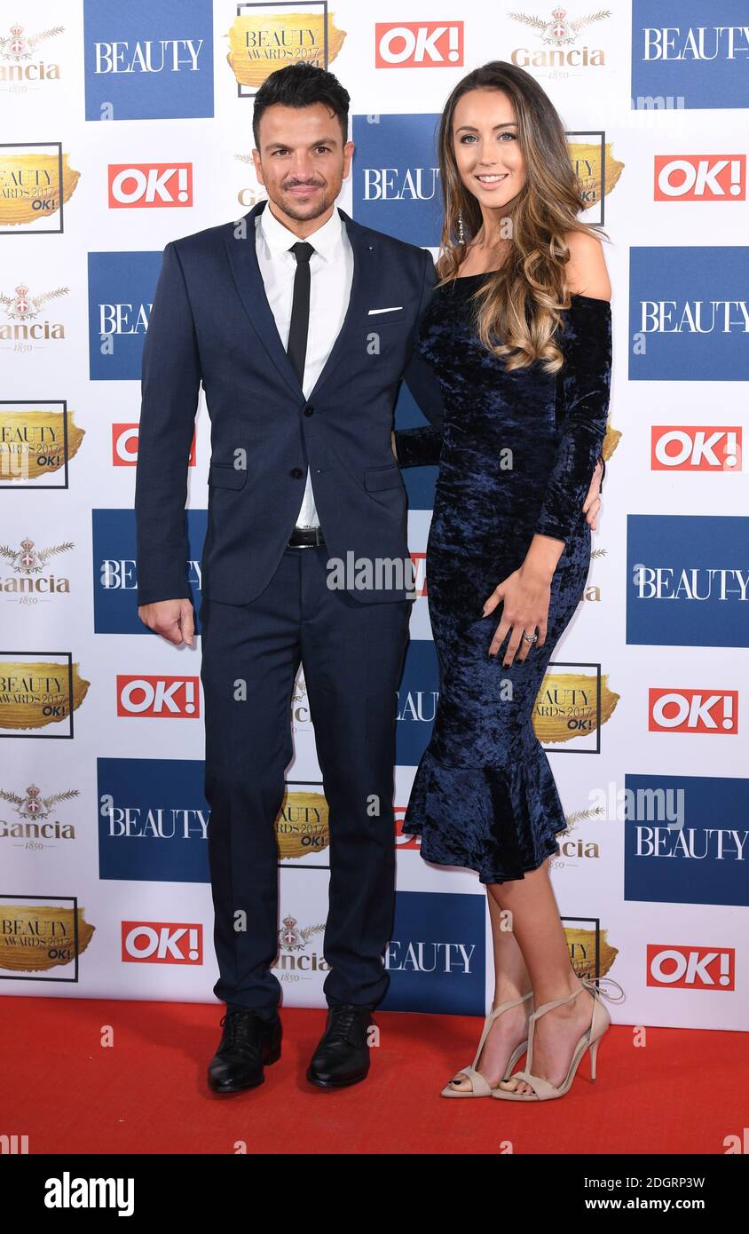 Peter Andre and Emily Macdonagh attending the Beauty Awards 2017 with ...