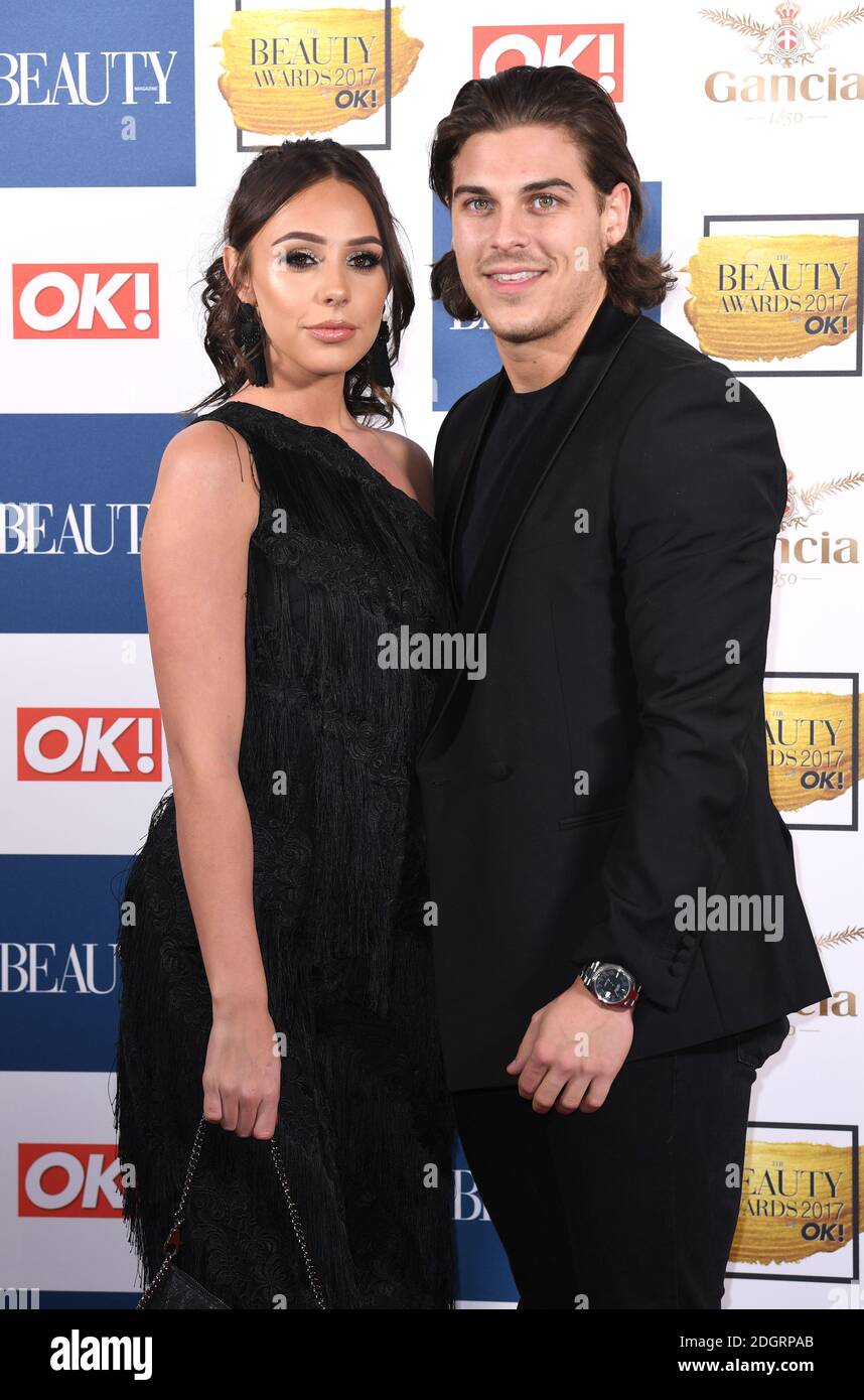 Amber Dowding and Chris Clark attending the Beauty Awards 2017 with OK