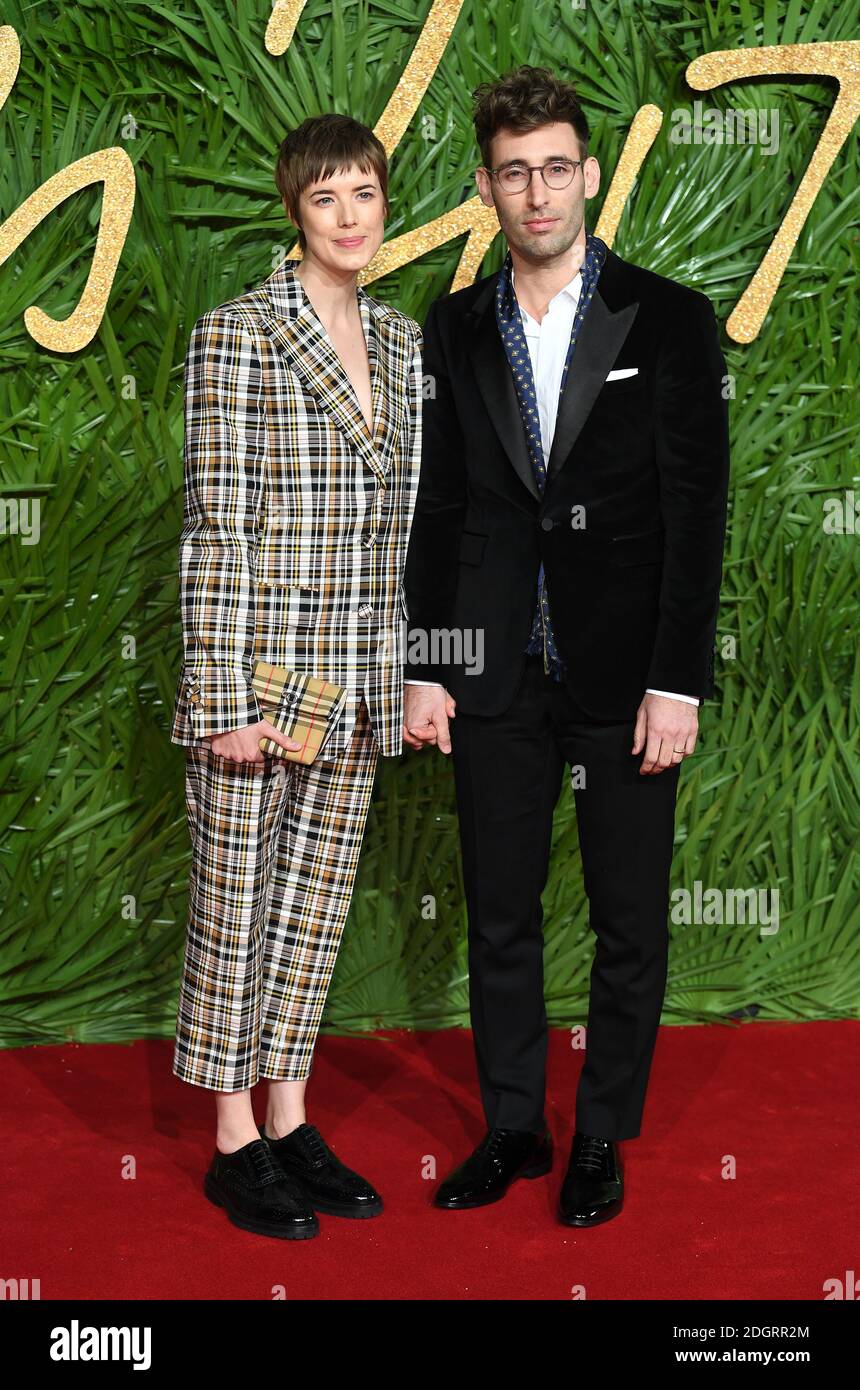 Agyness Deyn and husband Joel McAndrew attending the Fashion Awards