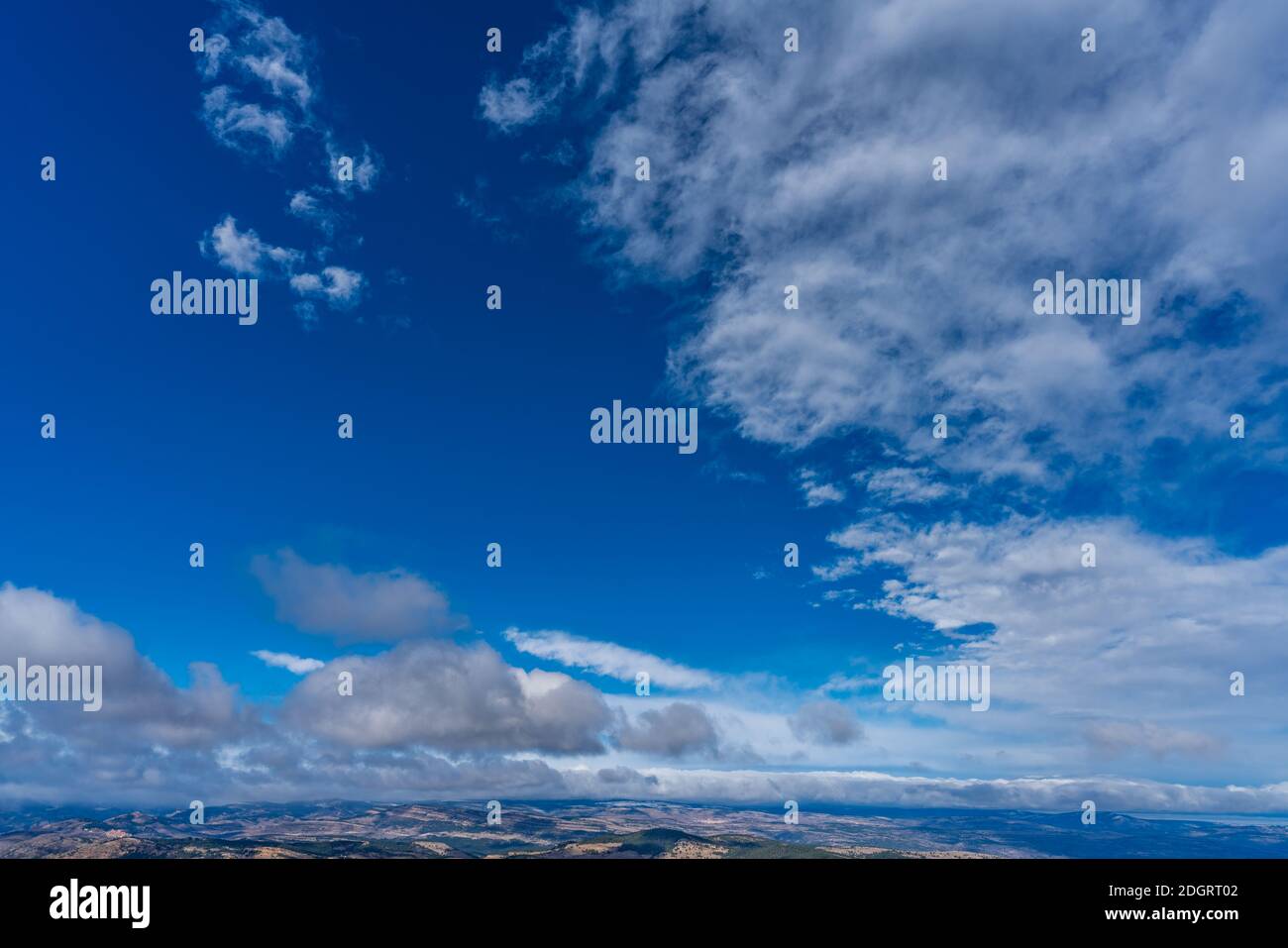 Sky background wide angle worms eye view Stock Photo