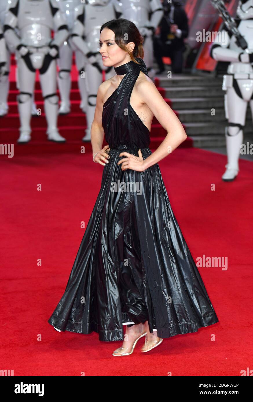 Daisy Ridley attending the european premiere of Star Wars The Last Jedi held at The Royal Albert Hall London. Photo credit should read Doug Peters EMPICS Entertainment Stock Photo Alamy