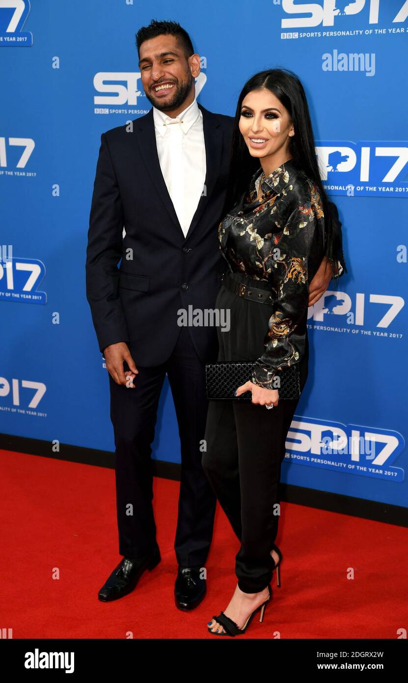 Amir Khan and Faryal Makhdoom during the red carpet arrivals for BBC