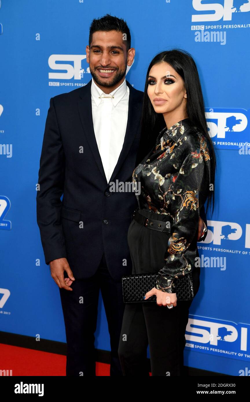 Amir Khan and Faryal Makhdoom during the red carpet arrivals for BBC