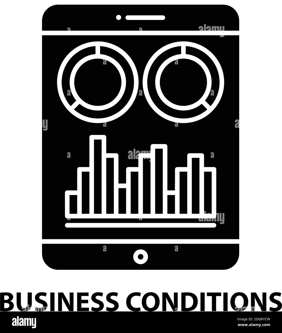 Business Conditions Icon Black Vector Sign With Editable Strokes Concept Illustration Stock 3265