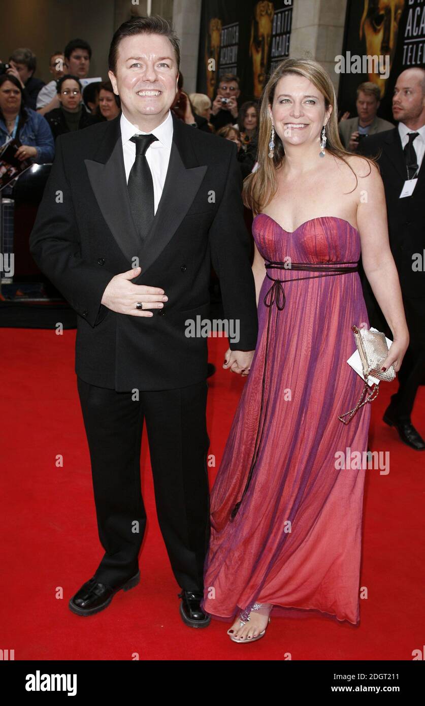 Ricky Gervais and Jane Fallon arriving Stock Photo - Alamy