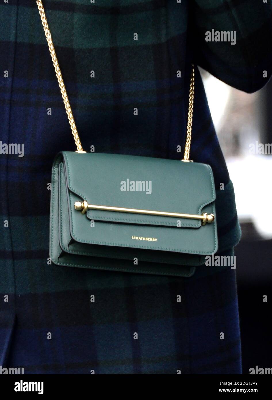 Meghan Markle wears green Strathberry handbag on visit to Edinburgh