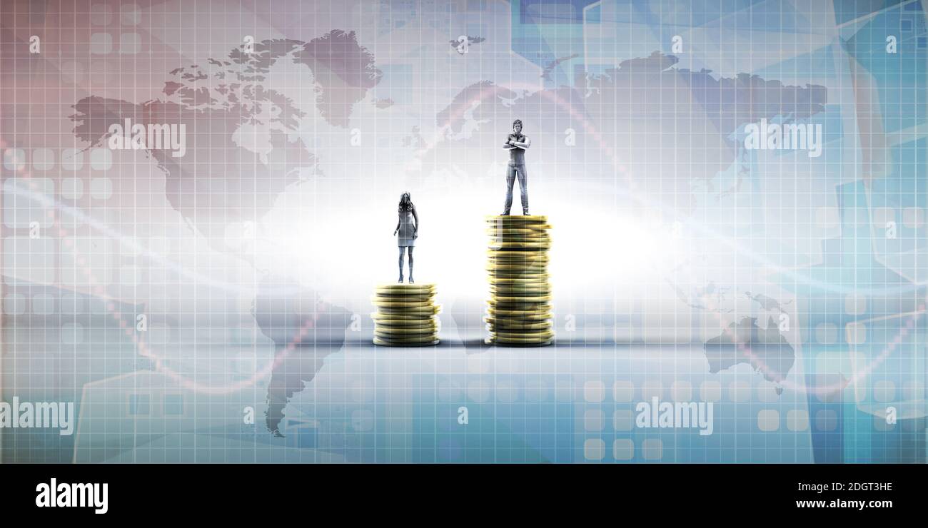 Gender Pay Gap Stock Photo