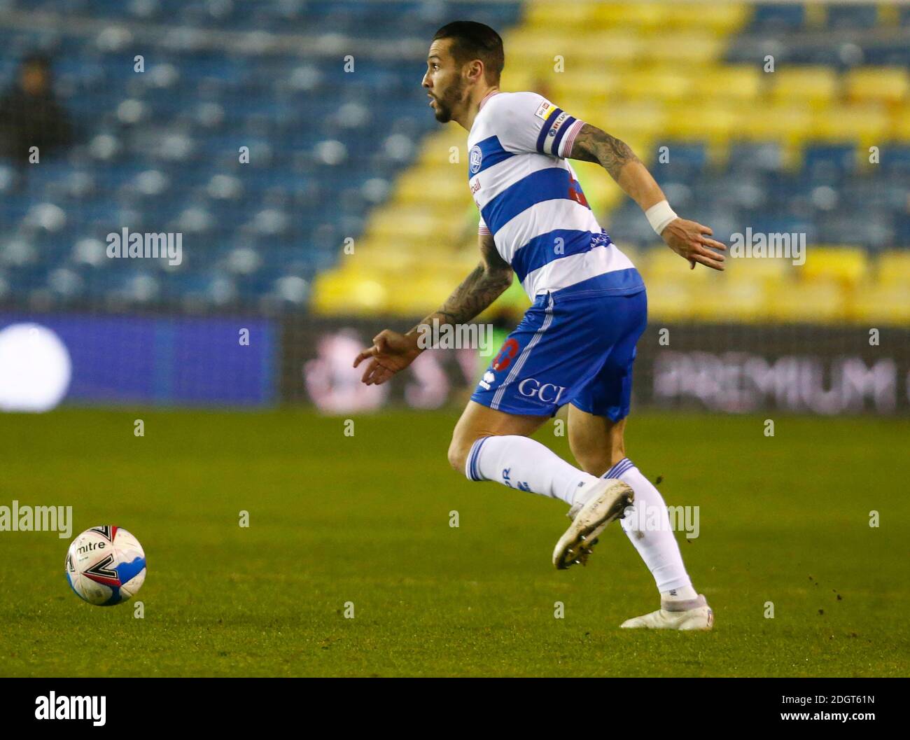 LONDON, United Kingdom, DECEMBER 08: Queens Park Rangers' Geoff Cameron during Sky Bet Championship between Millwall and of Queens Park Rangers at The Stock Photo