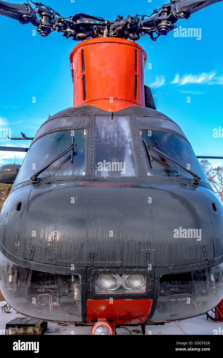 Boeing CH-47 Chinook helicopter near cherry point nc Stock Photo