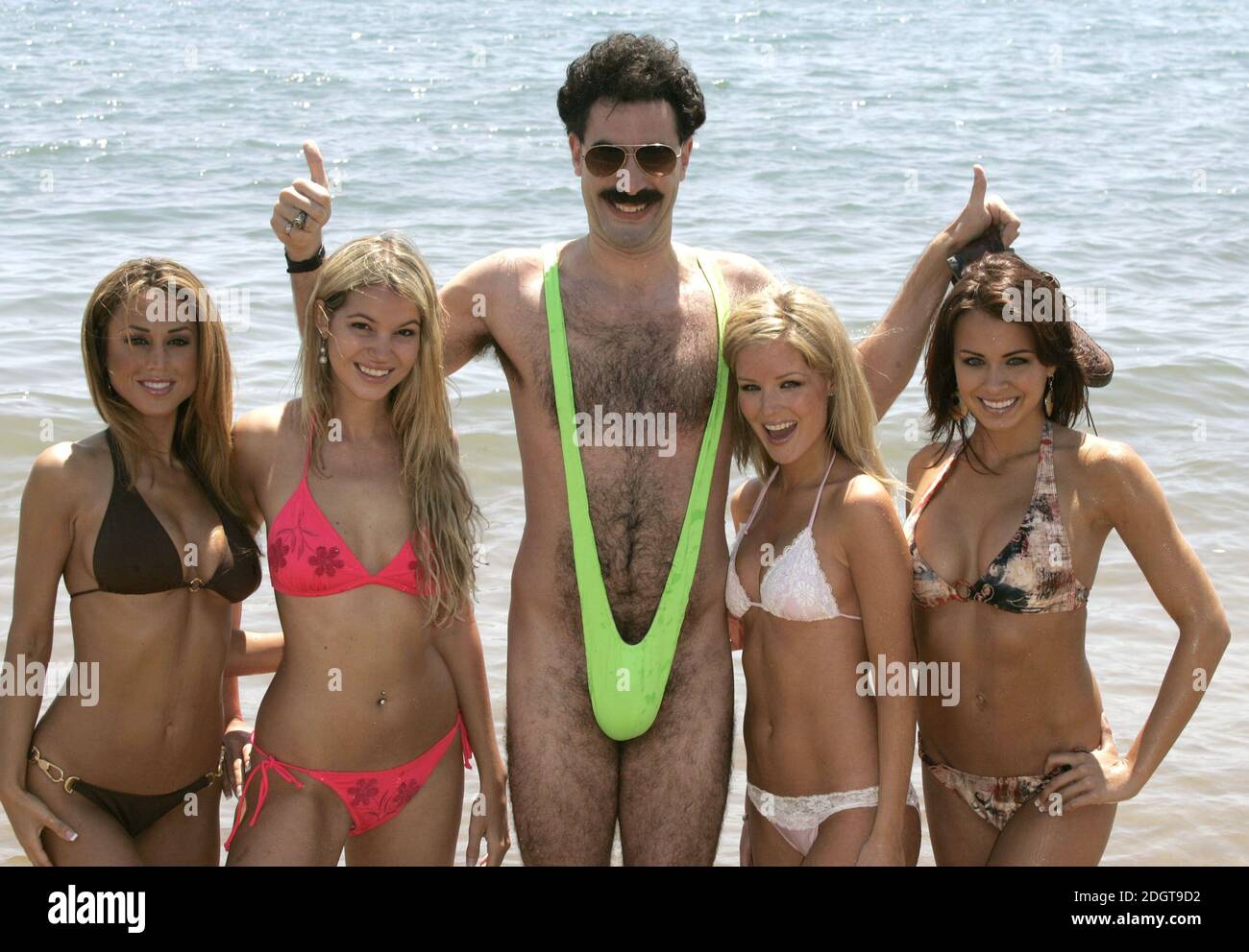 Borat complete with thong and girls Stock Photo - Alamy