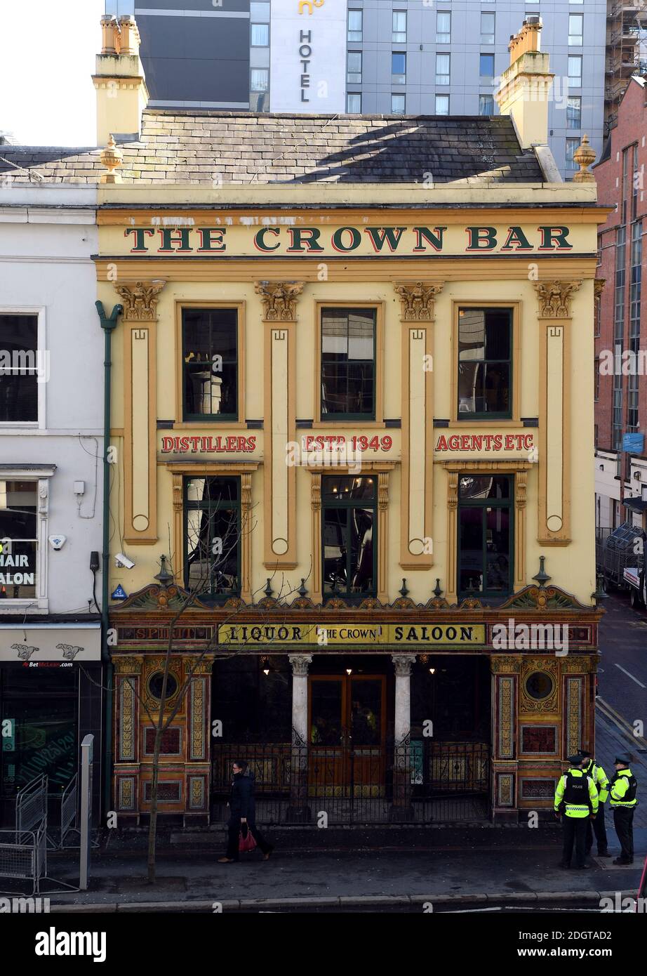 General view of the The Crown Liquor Saloon in Belfast ahead of the royal visit Stock Photo