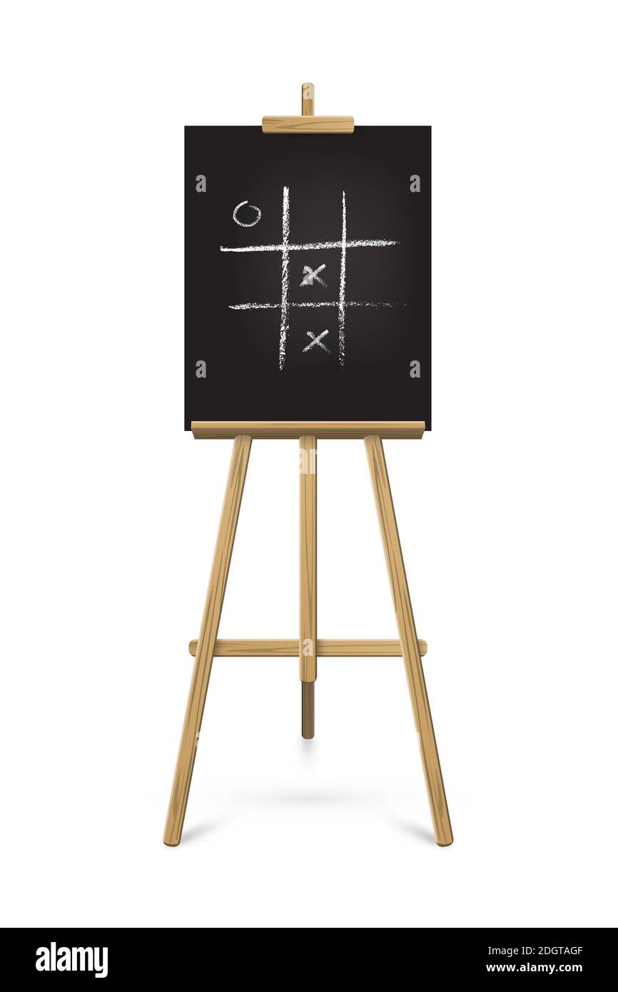 Blank art board wooden easel Royalty Free Vector Image