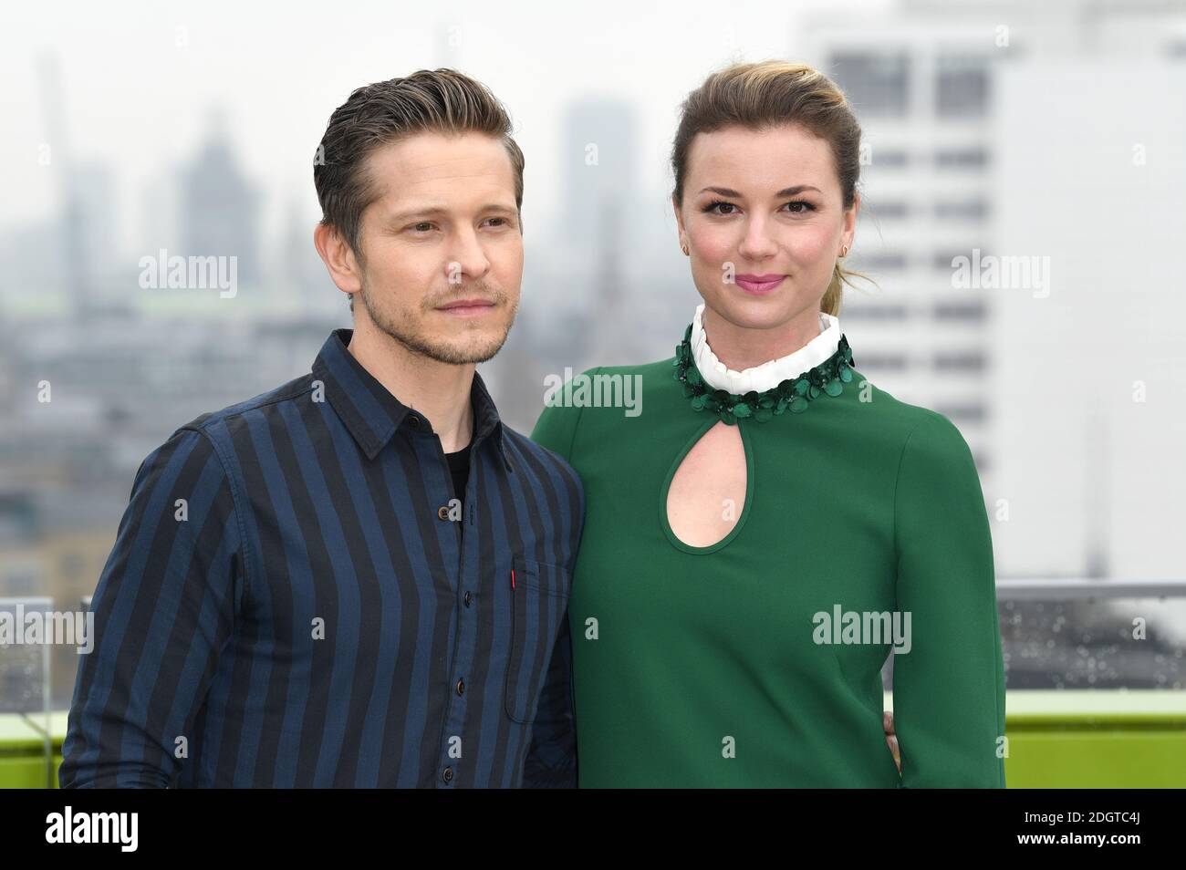 Matt Czuchry and Emily VanCamp attending a photocall for NBCUniversal