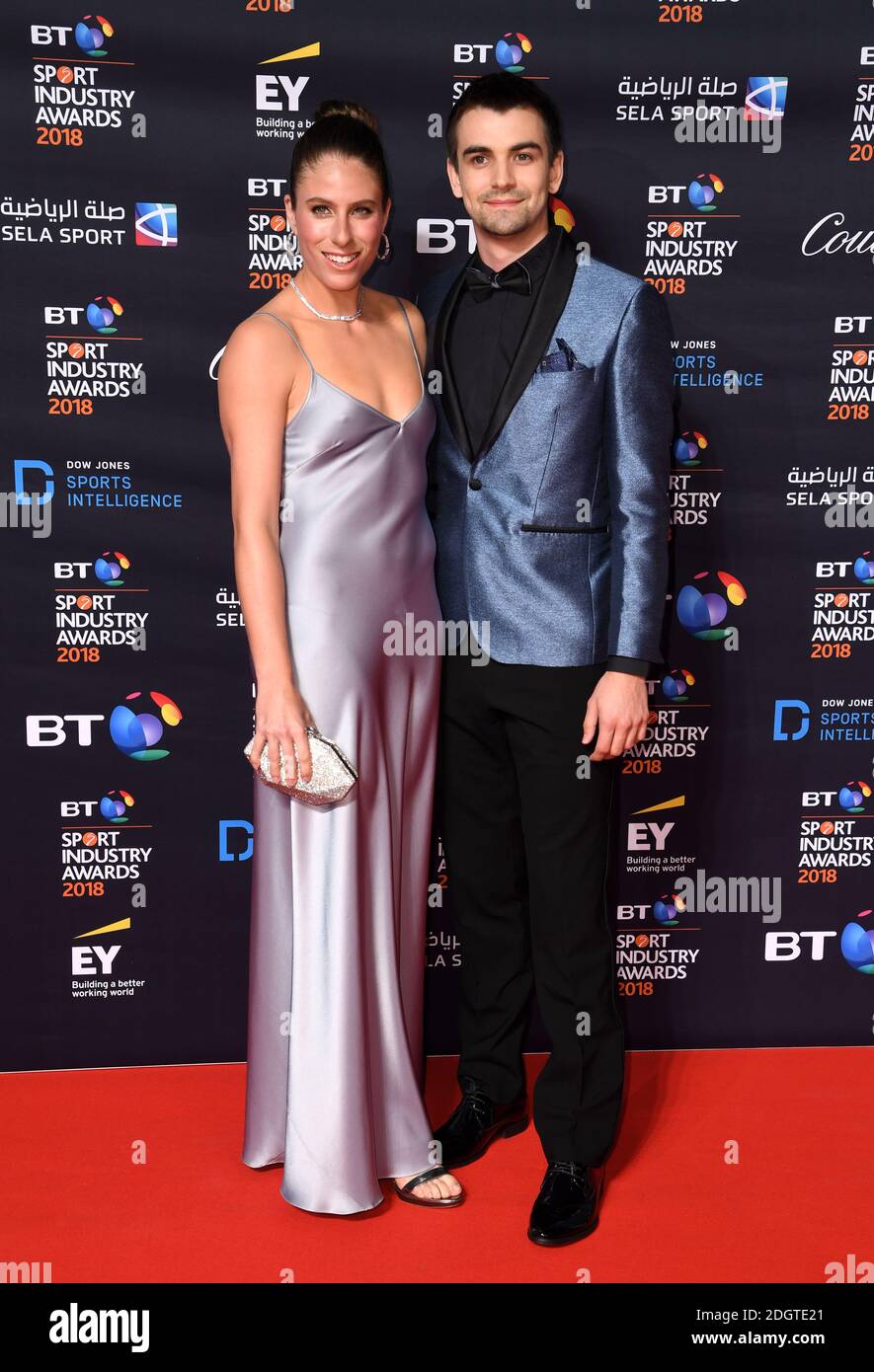 Johanna Konta and Jackson Wade attending the BT Sport Industry Awards