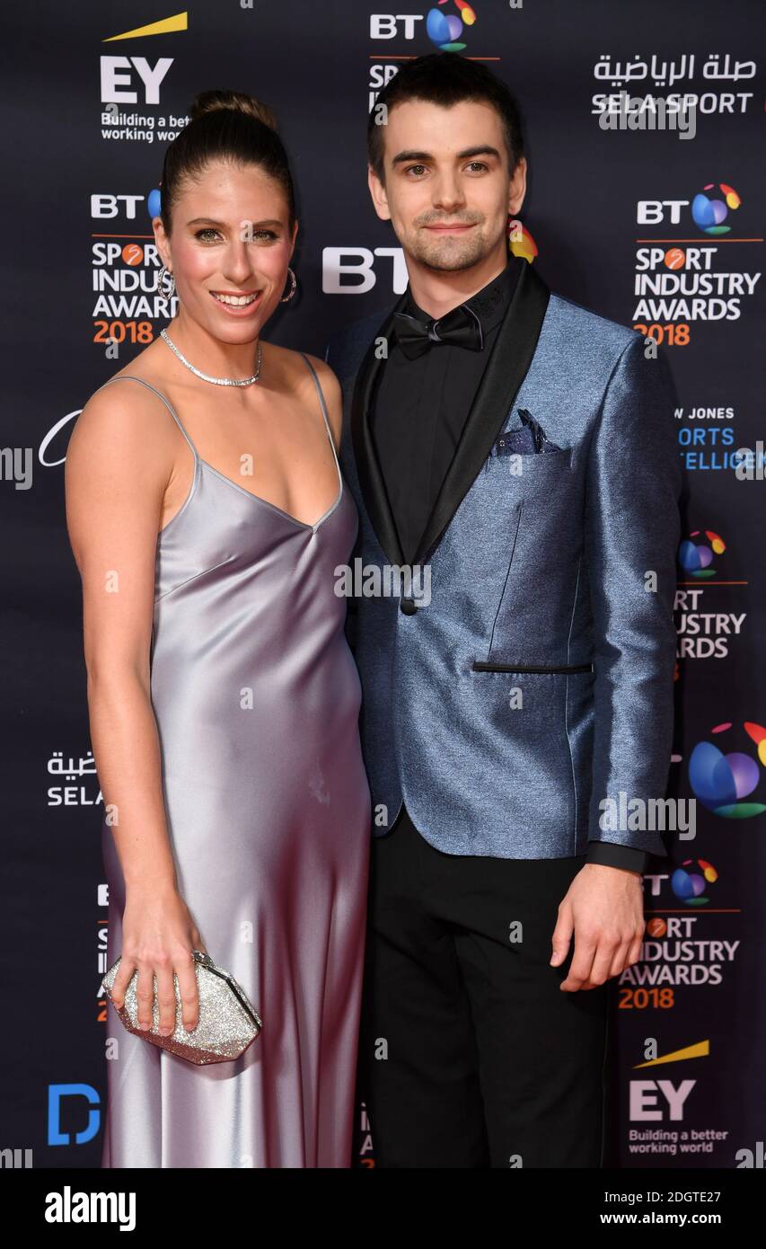 Johanna Konta and Jackson Wade attending the BT Sport Industry Awards