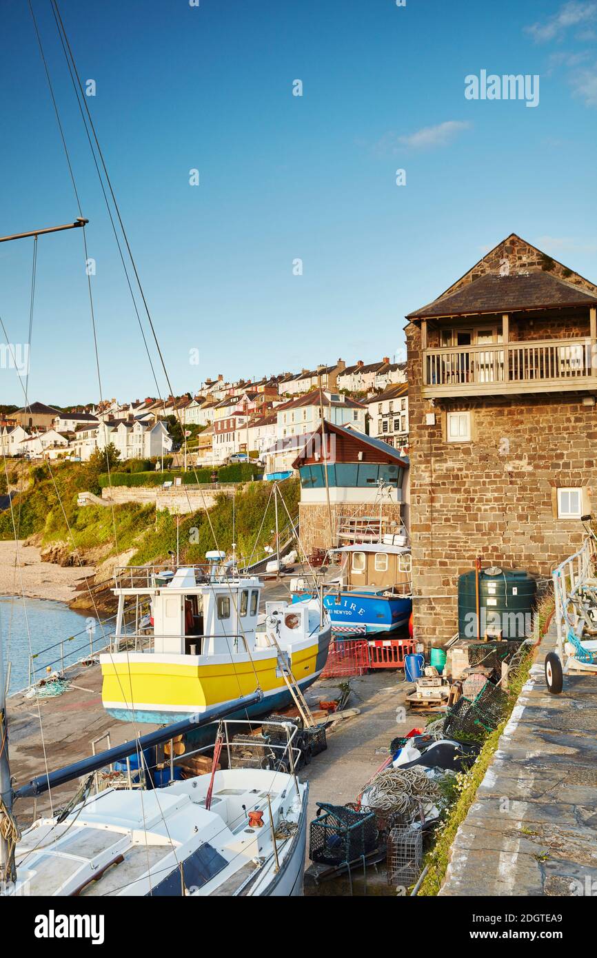 New Quay harbour, Ceredigion, Wales Stock Photo Alamy