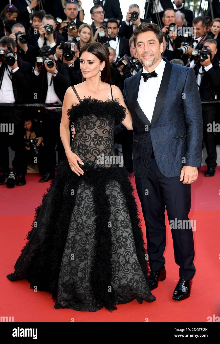 Penelope Cruz (left) and Javier Bardem (right) attending the Everybody Knows premiere during the 71st Cannes Film Festival Stock Photo
