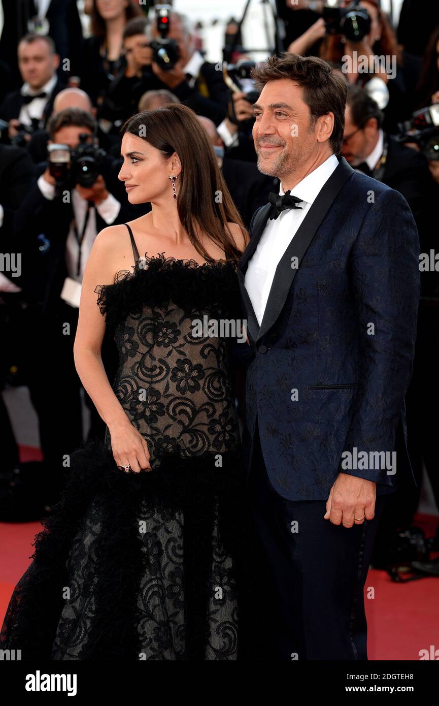 Penelope Cruz (left) and Javier Bardem (right) attending the Everybody Knows premiere during the 71st Cannes Film Festival Stock Photo