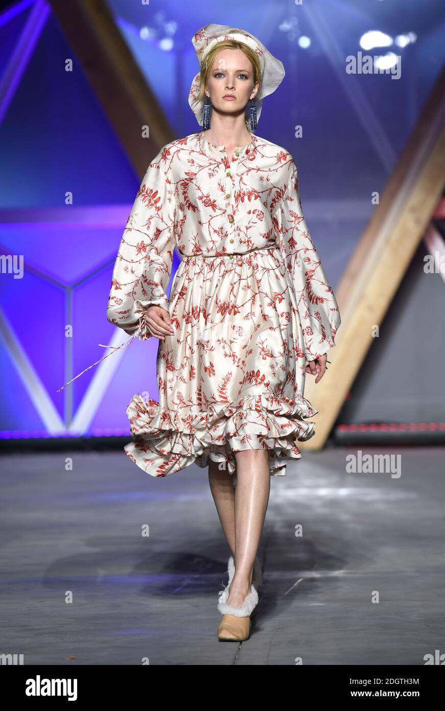 Daria Strokous models at the Fashion For Relief Catwalk Show, part of