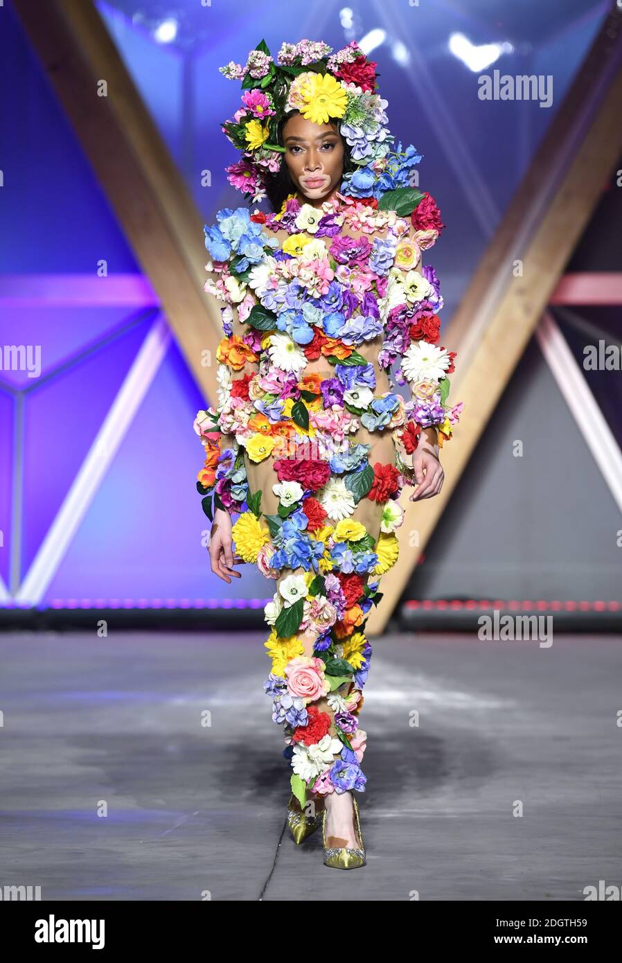 Winnie Harlow models at the Fashion For Relief Catwalk Show, part of ...