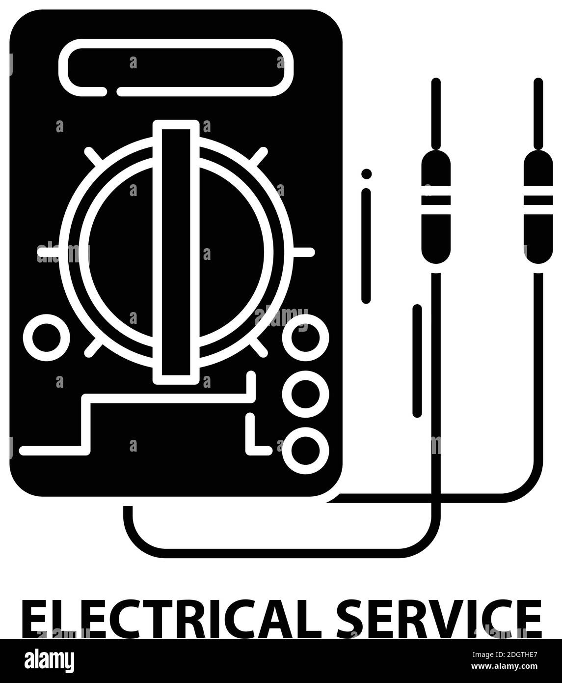 electrical service icon, black vector sign with editable strokes