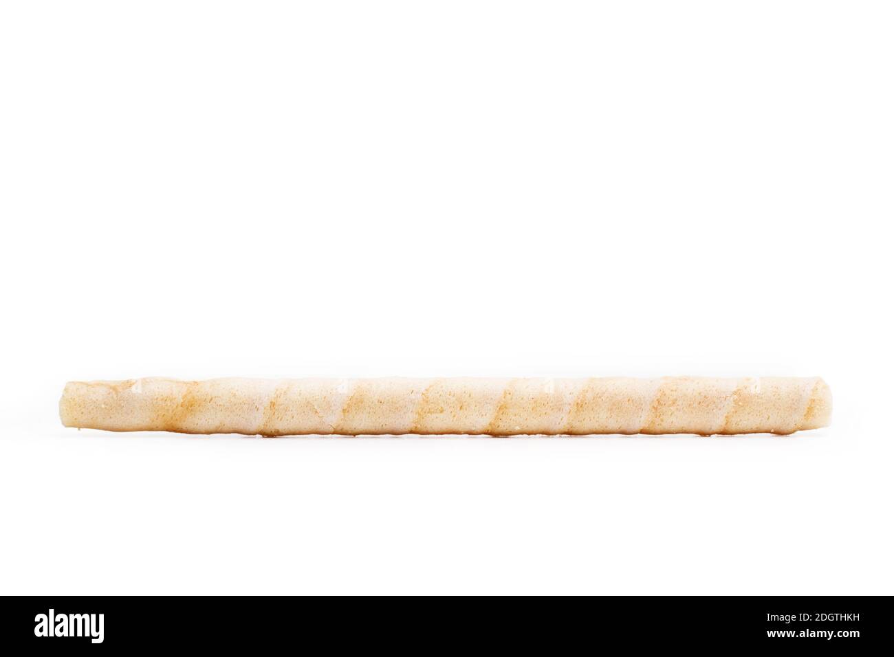 Wafer rolls isolated on a white background with copy space Stock Photo