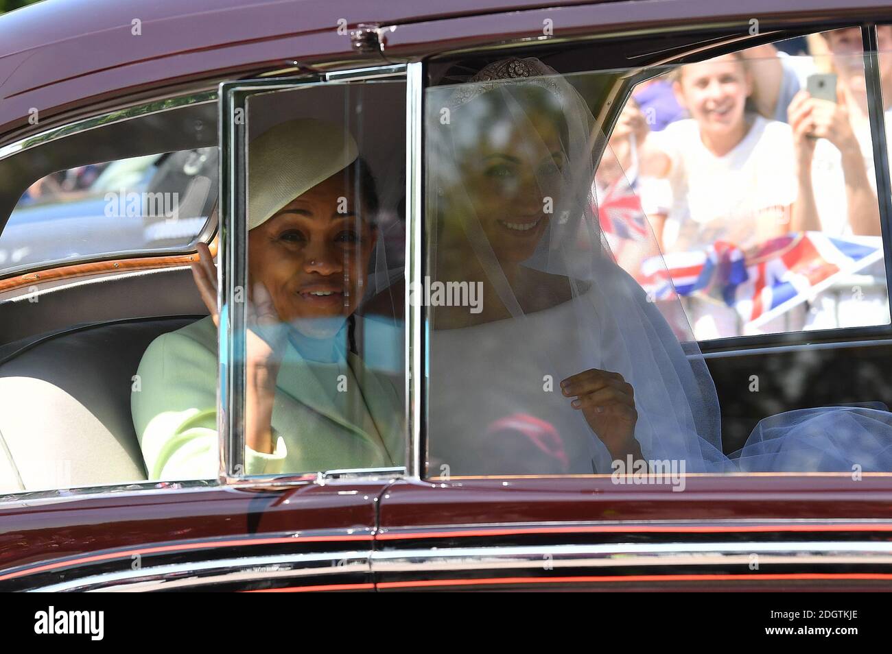 Doria Ragland and Meghan Markle make their way to Windsor Castle for