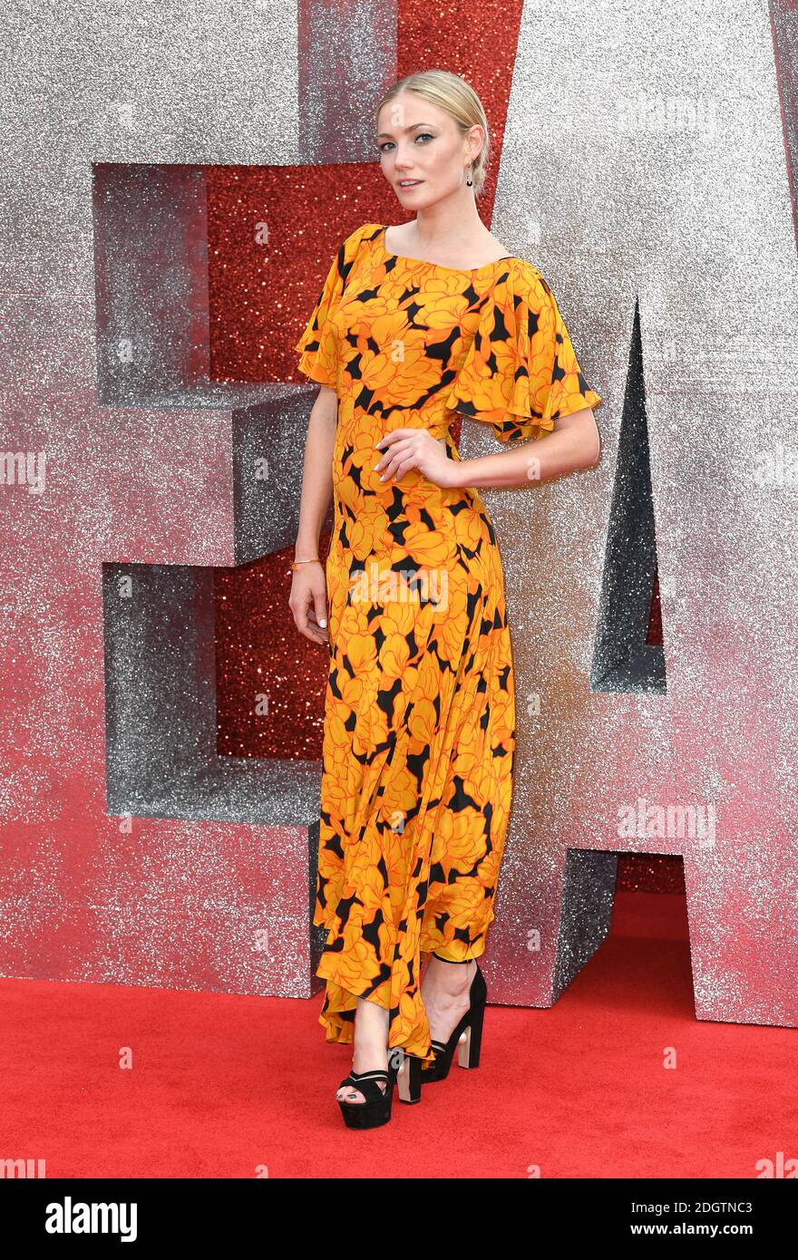 Clara Paget attending the European premiere of Oceans 8, held at the
