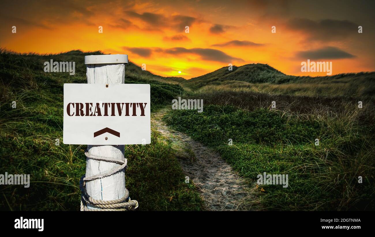Inspiration creativity signpost hi-res stock photography and images - Alamy